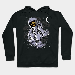 Astronaut Skate Binance BNB Coin To The Moon Crypto Token Cryptocurrency Blockchain Wallet Birthday Gift For Men Women Kids Hoodie